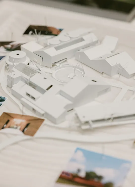 Scale model of the permanent museum in Bali dedicated to Eugene Kangawa / EUGENE STUDIO