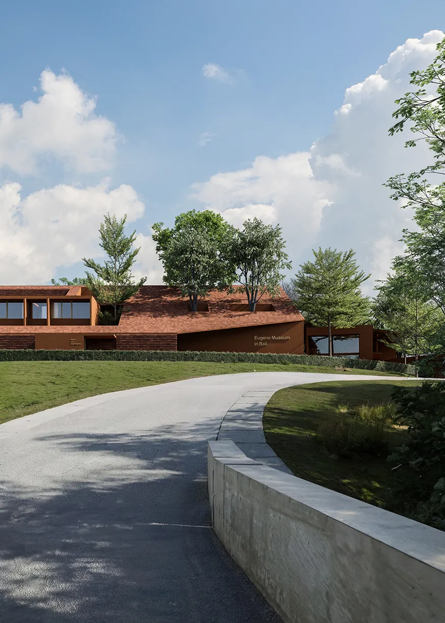An artwork space at Emme museum, with architecture by Andra Matin and artwork and spatial concept by Eugene Kangawa. Emme, a new museum in Bali, invited both creators.