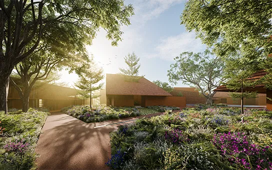An artwork space at Emme museum, with architecture by Andra Matin and artwork and spatial concept by Eugene Kangawa. Emme, a new museum in Bali, invited both creators.