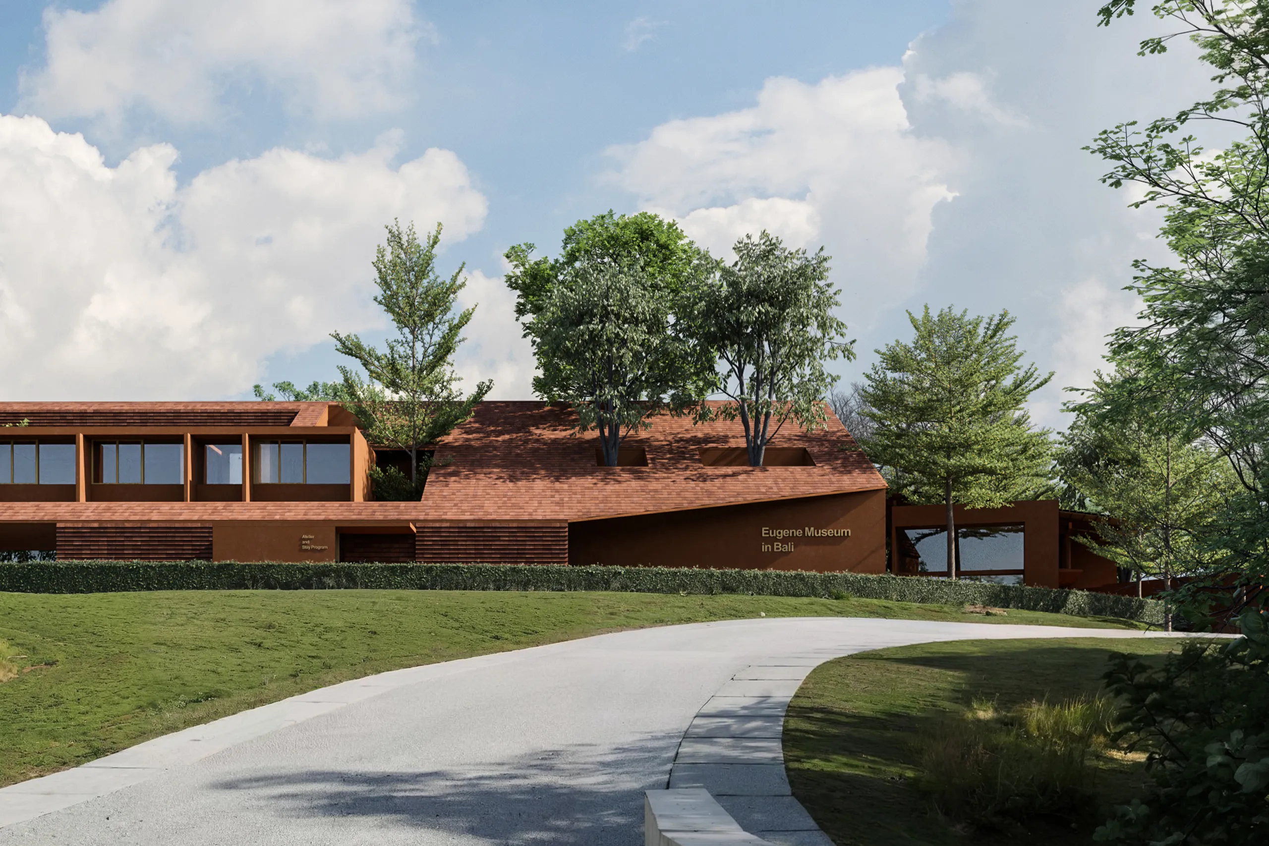 An artwork space at Emme museum, with architecture by Andra Matin and artwork and spatial concept by Eugene Kangawa. Emme, a new museum in Bali, invited both creators.