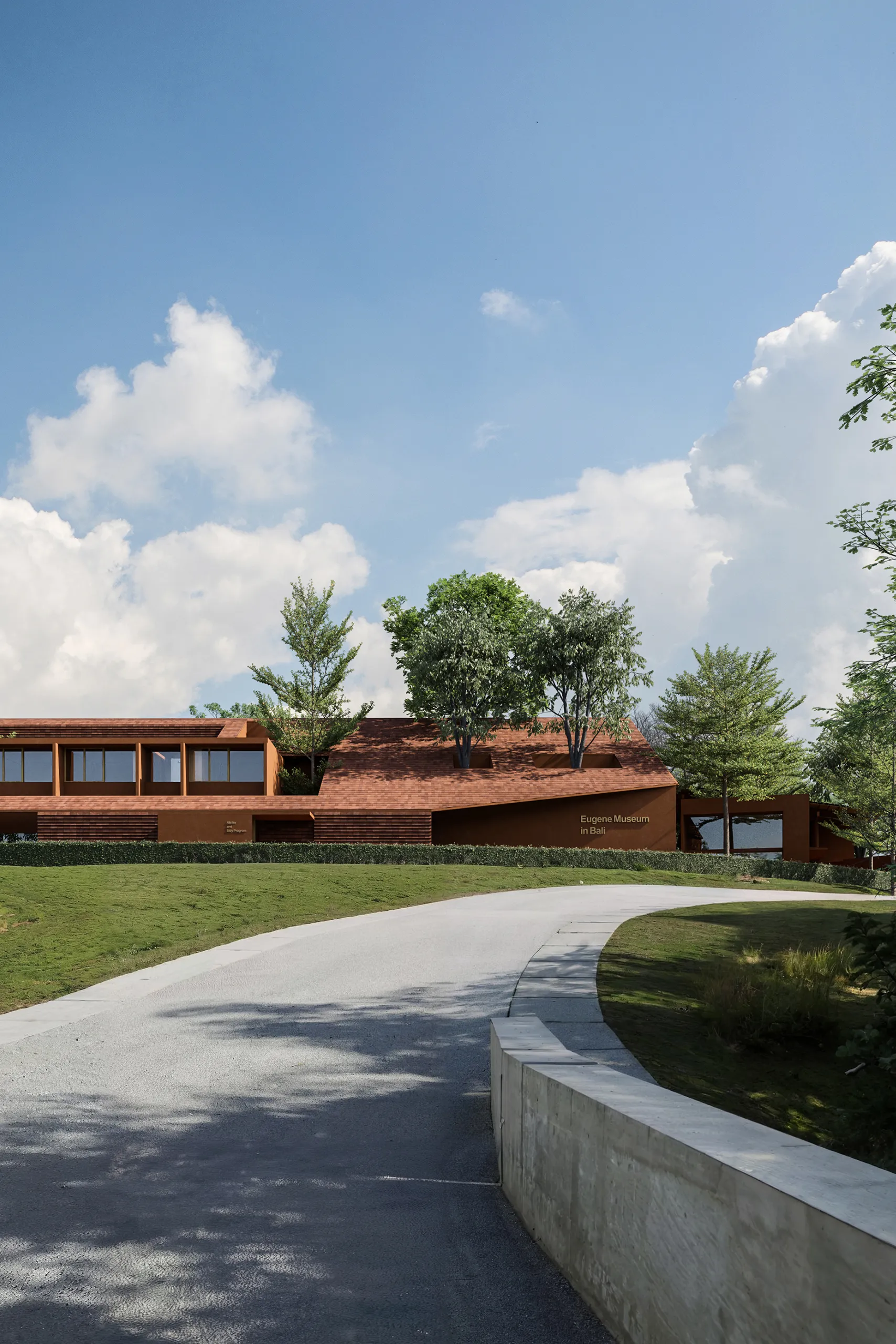 An artwork space at Emme museum, with architecture by Andra Matin and artwork and spatial concept by Eugene Kangawa. Emme, a new museum in Bali, invited both creators.