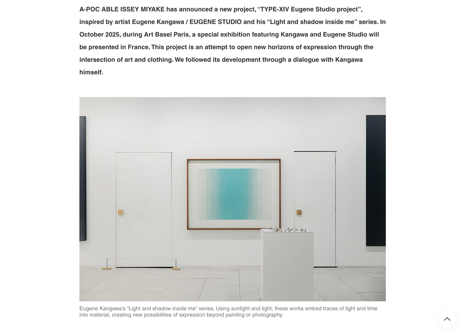 Interview article featuring Eugene Kangawa/Eugene Studio